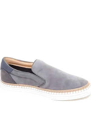Hogan Buty, Mężczyzna, Szary, 40 EU, Zamsz, Szara Zamszowa Buty wsuwane