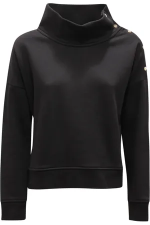 HERNO Bluzy, Kobieta, Czarny, M, Felpa Wool Sweatshirt Jg 000241D