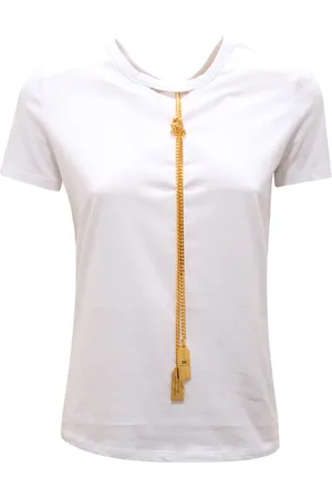 Elisabetta Franchi Koszulki, Kobieta, Biały, S, Włoski sweter Maglia WO
