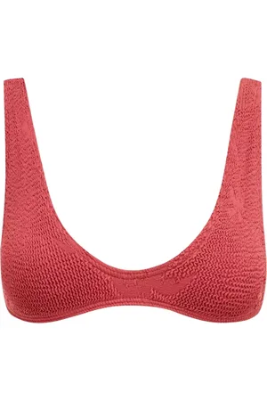 Bond Eye Stroje kąpielowe, Kobieta, Czerwony, ONE SIZE, Nylon, Czerwony top bikini z nadrukiem palm
