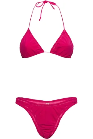 Reina Olga Stroje kąpielowe, Kobieta, Różowy, M, Fuksja Komplet Bikini Trójkątne