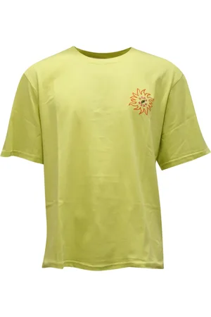 GCDS Koszulki, Mężczyzna, Zielony, S, Lime Ss 23M130653 Sweter Top