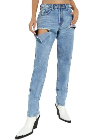 ONE TEASPOON Jeansy, Kobieta, Niebieski, W28, Niebieskie Jeansyy Balloon Mid Waist