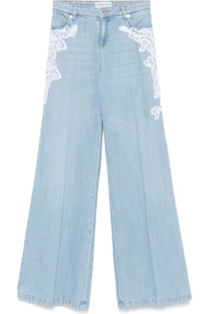 ERMANNO SCERVINO Jeansy, Kobieta, Niebieski, S, Denim, Jasnoniebieskie Jeansyy w Klasycznym Stylu