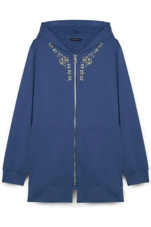 Fiorella rubino Bluzy, Kobieta, Niebieski, L, Bluza z haftem