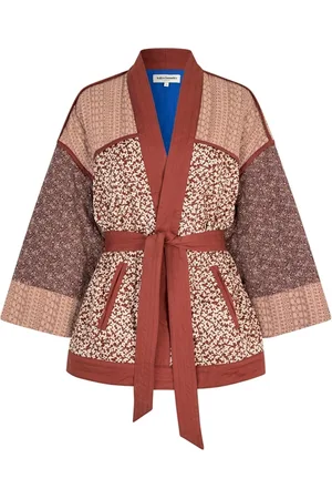 Lollys Laundry Bluzki, Kobieta, Wielobarwność, L, Kimono z kwiatowym wzorem