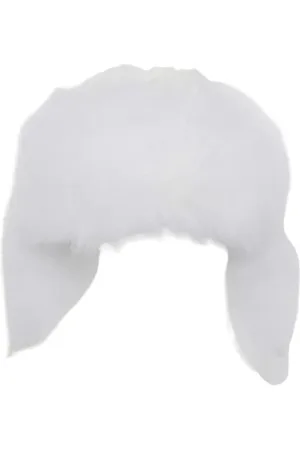 YVES SALOMON Akcesoria, Kobieta, Biały, ONE SIZE, Skóra, Biała Ushanka