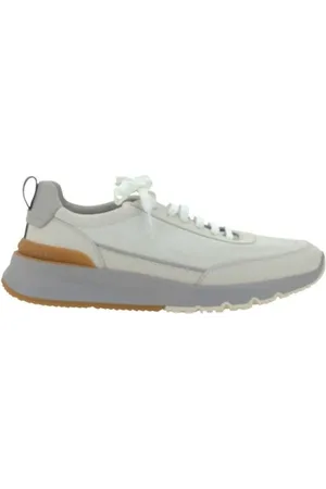 Brunello Cucinelli Buty, Mężczyzna, Szary, 42 EU, Nylon, Ikoniczne buty do biegania
