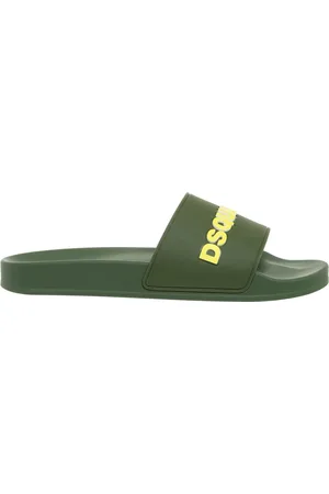 Dsquared2 Buty, Mężczyzna, Zielony, 40 EU, Płaskie Klapki Sandały
