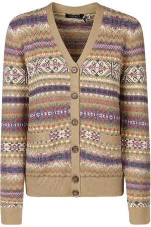 Ralph Lauren Swetry, Kobieta, Beżowy, S, Kardigan z Długim Rękawem