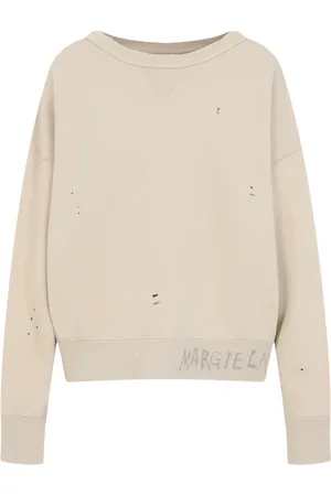 Maison Margiela Bluzy, Kobieta, Beżowy, M, Neutalny Sweter Elegancki Styl Ss 25