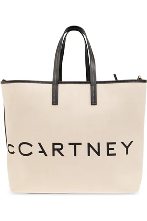 Stella McCartney Torebki, Kobieta, Beżowy, ONE SIZE, Torba typu ‘shopper’ z logo