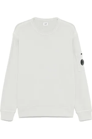 C.P. Company Bluzy, Mężczyzna, Szary, S, Len, Bluza z polaru z bawełny Lente