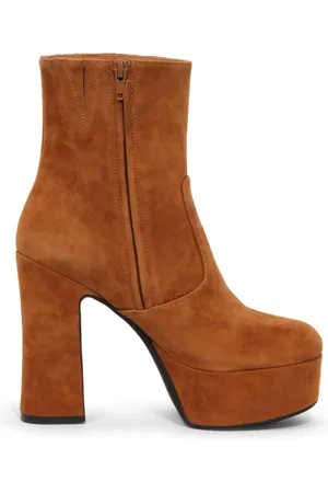 Jeffrey Campbell Buty, Kobieta, brązowy, 37 EU, Zamsz, Zamszowe botki na obcasie 12cm