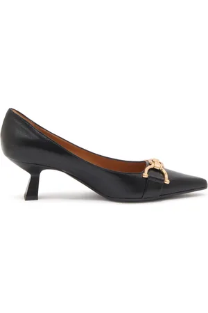 ROBERTO FESTA Buty, Kobieta, Czarny, 36 EU, Eleganckie Czarne Skórzane Obcasy
