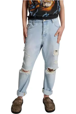 ONE TEASPOON Jeansy, Kobieta, Niebieski, W30, Zniszczone niebieskie jeansy