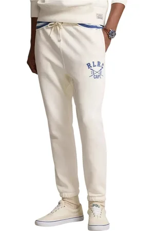 Ralph Lauren Spodnie, Mężczyzna, Biały, L, Białe spodnie dresowe z nadrukiem