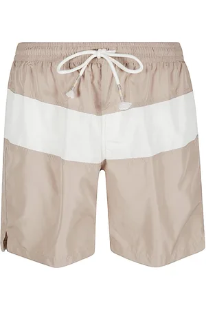 ELEVENTY Stroje kąpielowe, Mężczyzna, Beżowy, L, Nylon, Nylon Beach Color Block Stroje kąpielowe