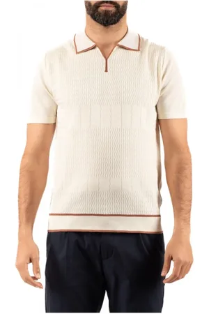 Daniele Fiesoli Koszulki, Mężczyzna, Beżowy, S, Stylowy Polo Shirt