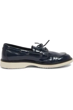 Hogan Buty, Mężczyzna, Niebieski, 43 EU, Wintage efekt łódź loafer