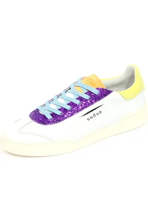 Ghoud Buty, Kobieta, Biały, 38 EU, Biała Skórzana Glitterowa Niska But