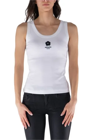 Kenzo Koszulki, Kobieta, Biały, S, Haftowany Boke Flower 2.0 Top