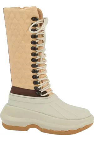 Kenzo Buty, Kobieta, Beżowy, 38 EU, Wysokie sznurowane botki z logo