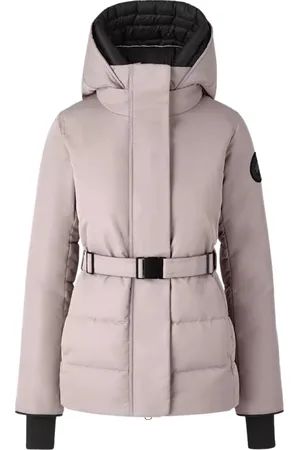 Canada Goose Kurtki, Kobieta, Różowy, M, Nylon, Różowa Kurtka z Paskiem Mc Kenna