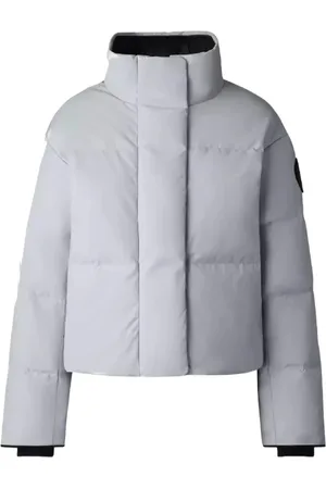 Canada Goose Kurtki, Kobieta, Szary, M, Srebrna Kurtka Puchowa Grandview Styl
