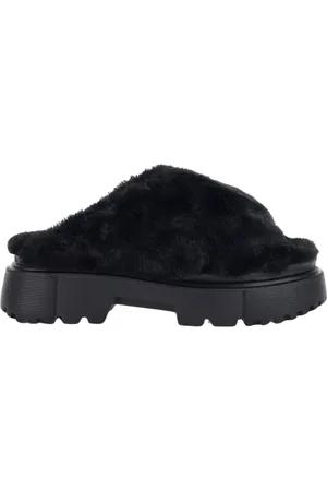 Hogan Buty, Kobieta, Czarny, 39 1/2 EU, Skóra, H644 Klapki