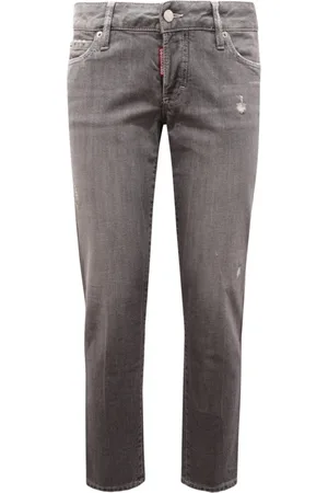 Dsquared2 Jeansy, Kobieta, Szary, S, Spodnie z wełny Made in Italy