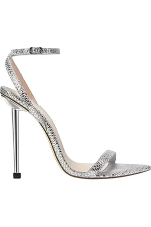 Femme LA Buty, Kobieta, Szary, 40 EU, Srebrne Strappy High Heel Sandały