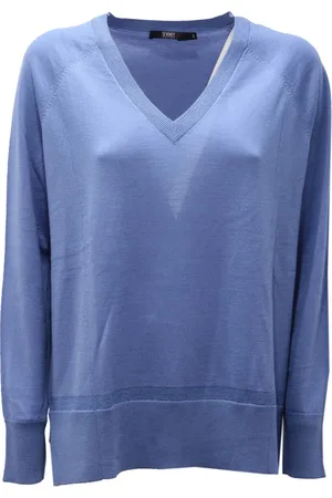 SEVENTY BY SERGIO TEGON Swetry, Kobieta, Niebieski, M, Sweter z wełny Mt 2360 Stylowa Moda