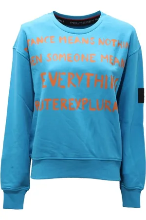 Peuterey Bluzy, Kobieta, Niebieski, M, Arquette bawełniany sweter z stylem Ped 4116