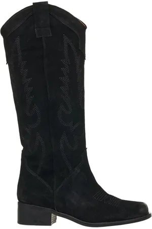 Curiosité Buty, Kobieta, Czarny, 40 EU, Czarne Skórzane Botki Stylowe Western