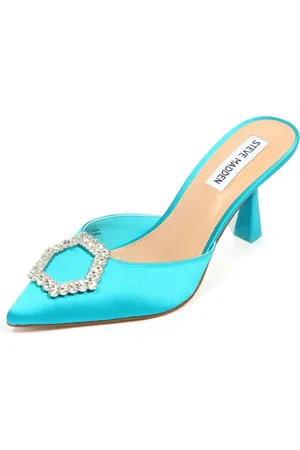 Steve Madden Buty, Kobieta, Niebieski, 38 1/2 EU, Luxe City Teal Satin Buty