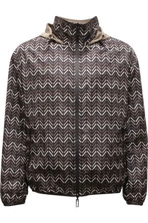 Emporio Armani Kurtki, Mężczyzna, Wielobarwność, L, Kurtka z odpinanym kapturem, dwustronna