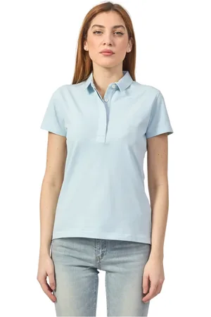 K-Way Koszulki, Kobieta, Niebieski, M, Lekkie niebieskie Polo T-shirty i Pola