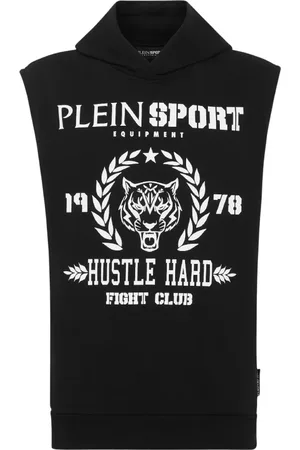 Philipp Plein Koszulki, Mężczyzna, Czarny, L, Bawełna, Czarny Bezrękawnik Tiger T-shirt