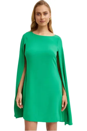 Ralph Lauren Sukienki, Kobieta, Zielony, L, Zielona Sukienka Koktajlowa Mini