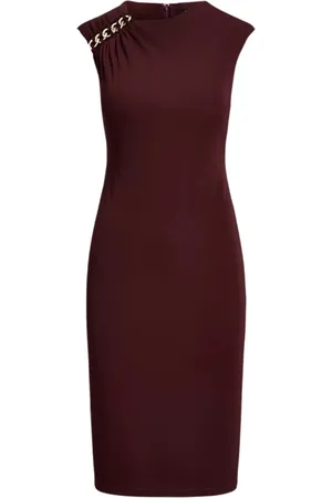 Ralph Lauren Sukienki, Kobieta, Czerwony, S, Burgundowa Sukienka Koktajlowa