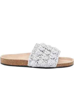 J.W.Anderson Buty, Kobieta, Szary, 38 EU, Skóra, Srebrne Plecione Sandały