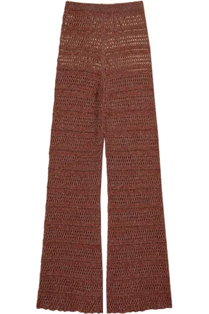 Twin-Set Spodnie, Kobieta, brązowy, S, Brązowe Spodnie Styl Ss 25