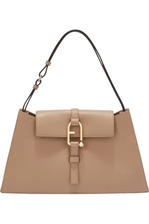 Furla Torebki, Kobieta, brązowy, ONE SIZE, Geometryczna Skórzana Torba na Ramię