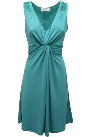 Blugirl Sukienki, Kobieta, Niebieski, M, Elegancka Sukienka Ra 3064 J6634 Goutte