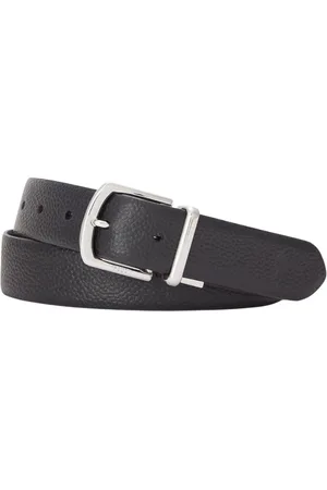 Ralph Lauren Akcesoria, Mężczyzna, Czarny, M, Skóra, Dwustronny skórzany pasek