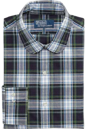 Ralph Lauren Koszule, Mężczyzna, Wielobarwność, L, Bawełna, Bawełniana koszula w kratę o kroju Custom Fit