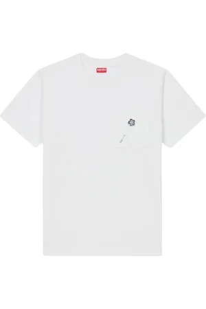 Kenzo Koszulki, Kobieta, Biały, M, Biały T-shirt z srebrnym detalem