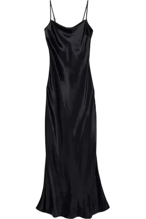 AERON Sukienki, Kobieta, Czarny, L, Czarna Sukienka Maxi z Otwartym Plecami