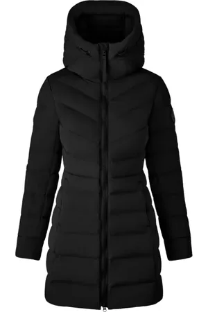 Canada Goose Płaszcze, Kobieta, Czarny, XS, Nylon, Krótki Czarny Płaszcz Puchowy Clair